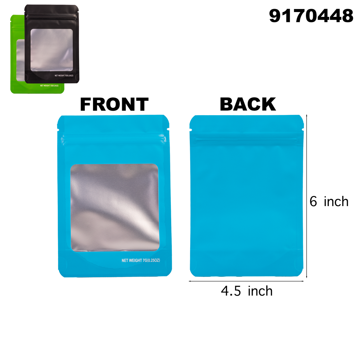 9170448 4.5X6 Smell Proof Baggies -50ct