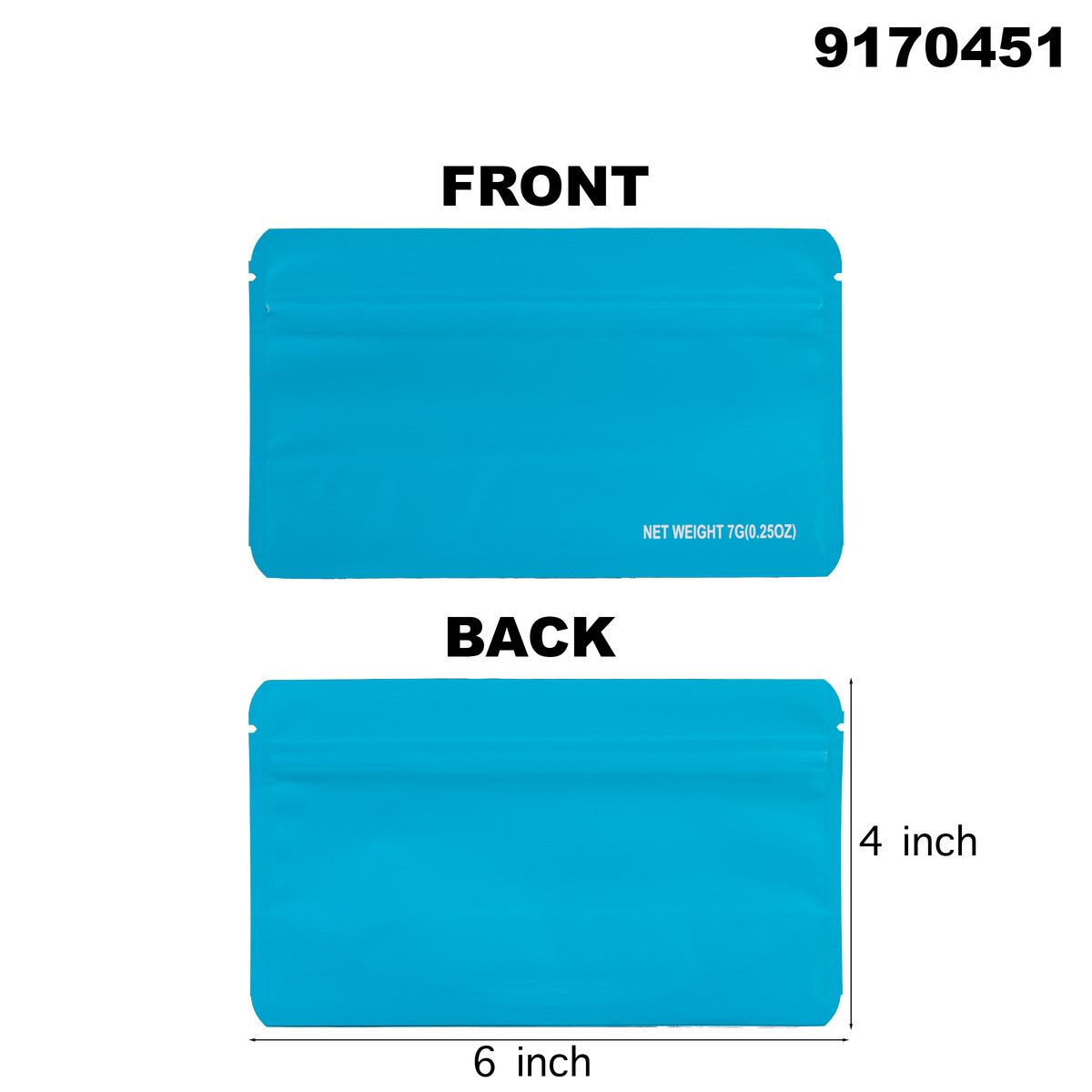 9170451 4X6 Smell Proof Baggies -100ct