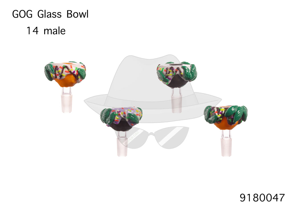 9180047 14" Male Glass Bowl