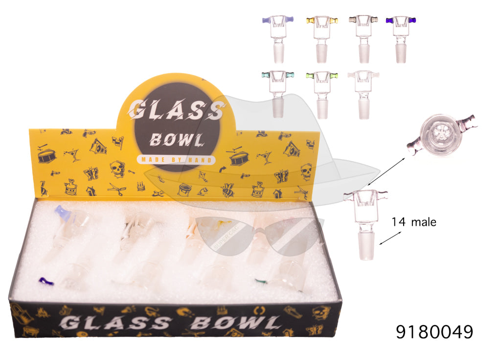 9180049 14mm Glass Bowl Display of 8ct