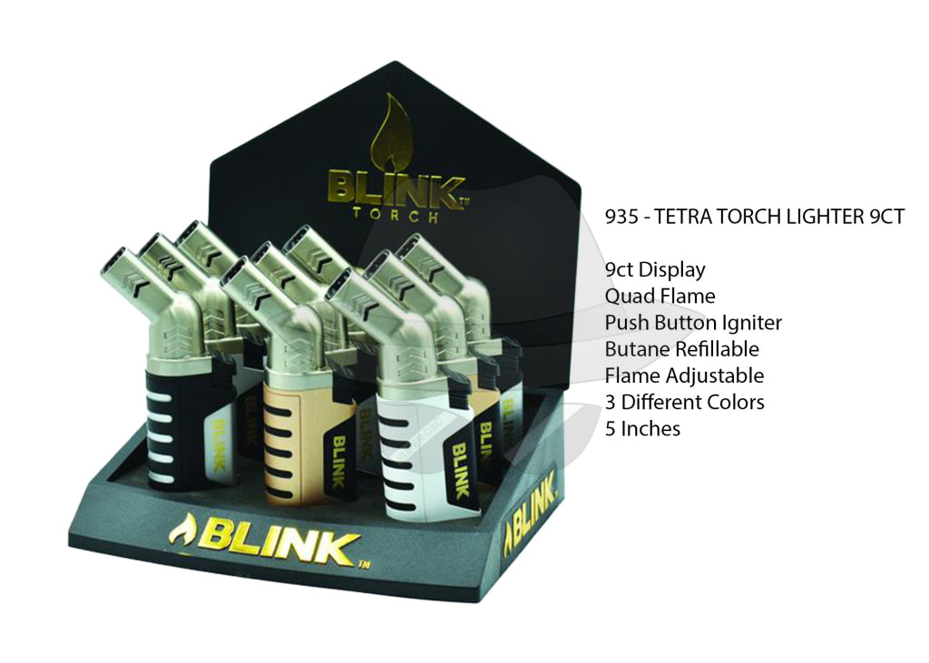 935 - TETRA TORCH LIGHTER 9CT