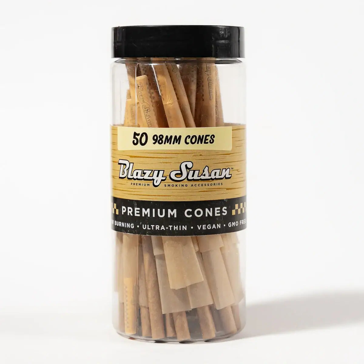 Blazy Susan Unbleached Pre Rolled Cones Jar