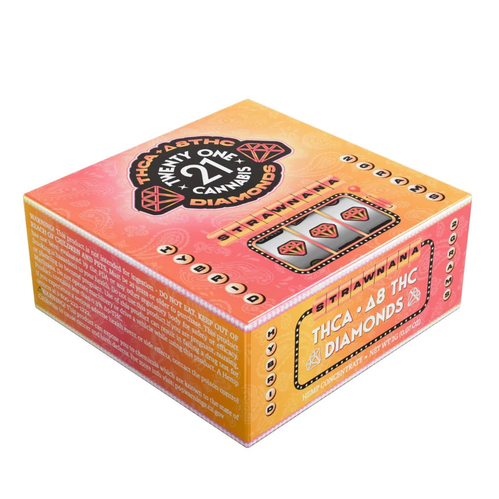 Twenty One Cannabis THCA Strawnana Diamonds (Hybrid) - 2 Grams