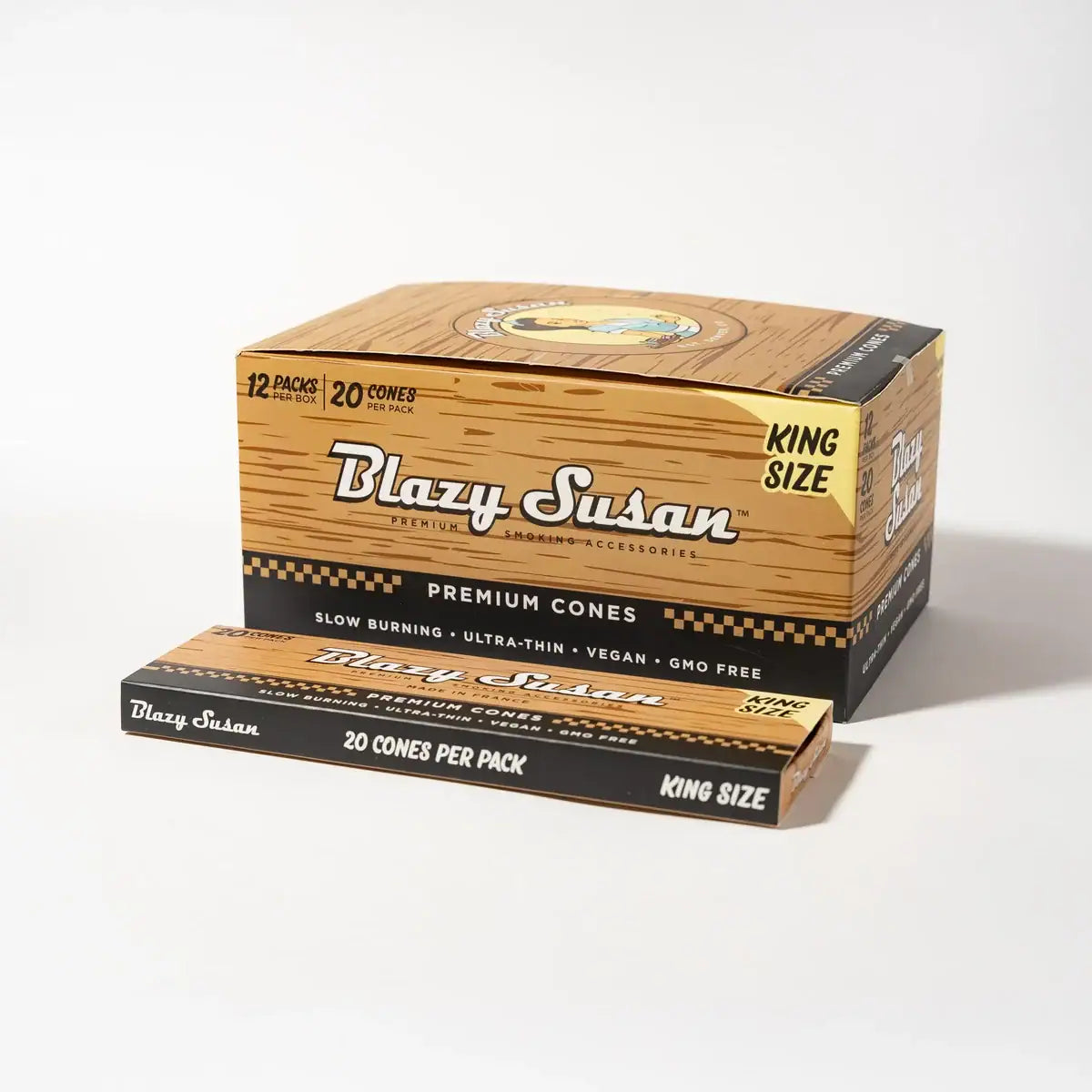 Blazy Susan Unbleached Pre Rolled Cones 20ct Full Box