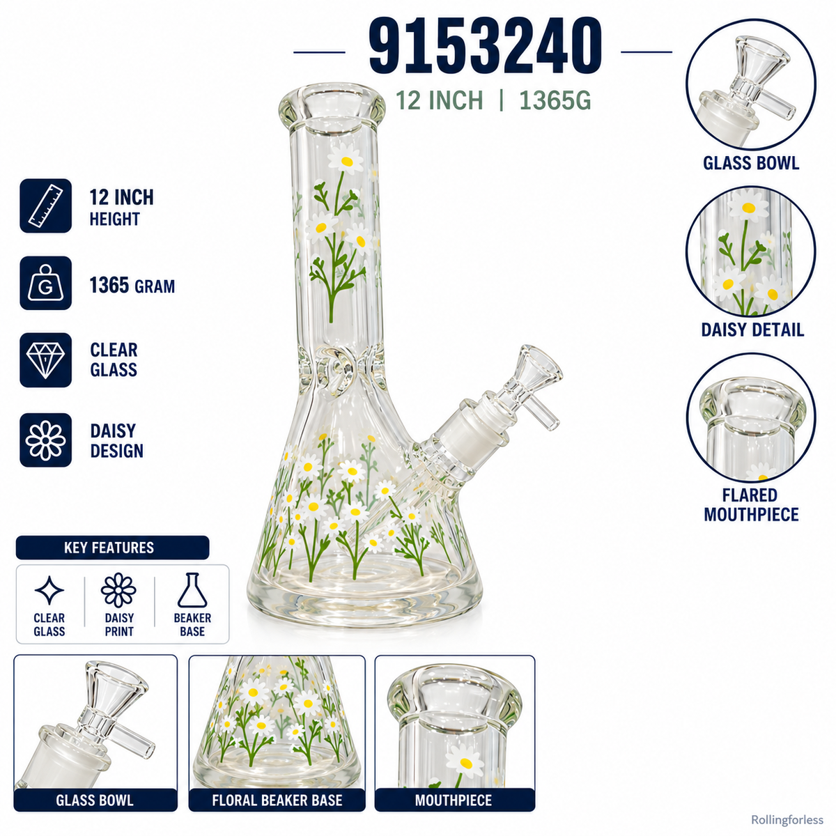 9153240 Glass Water Pipe