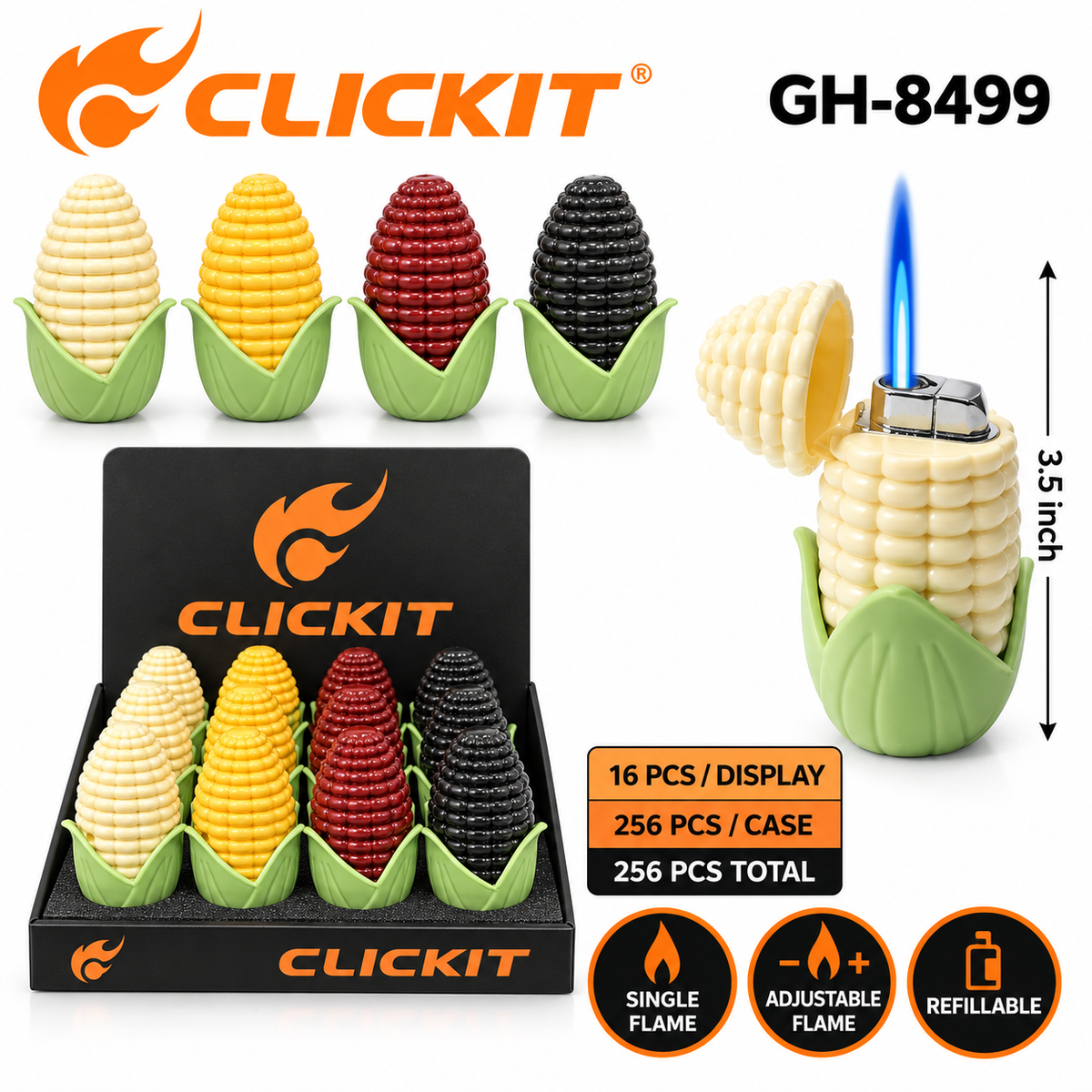 GH-8499 Clickit Lighter -16ct