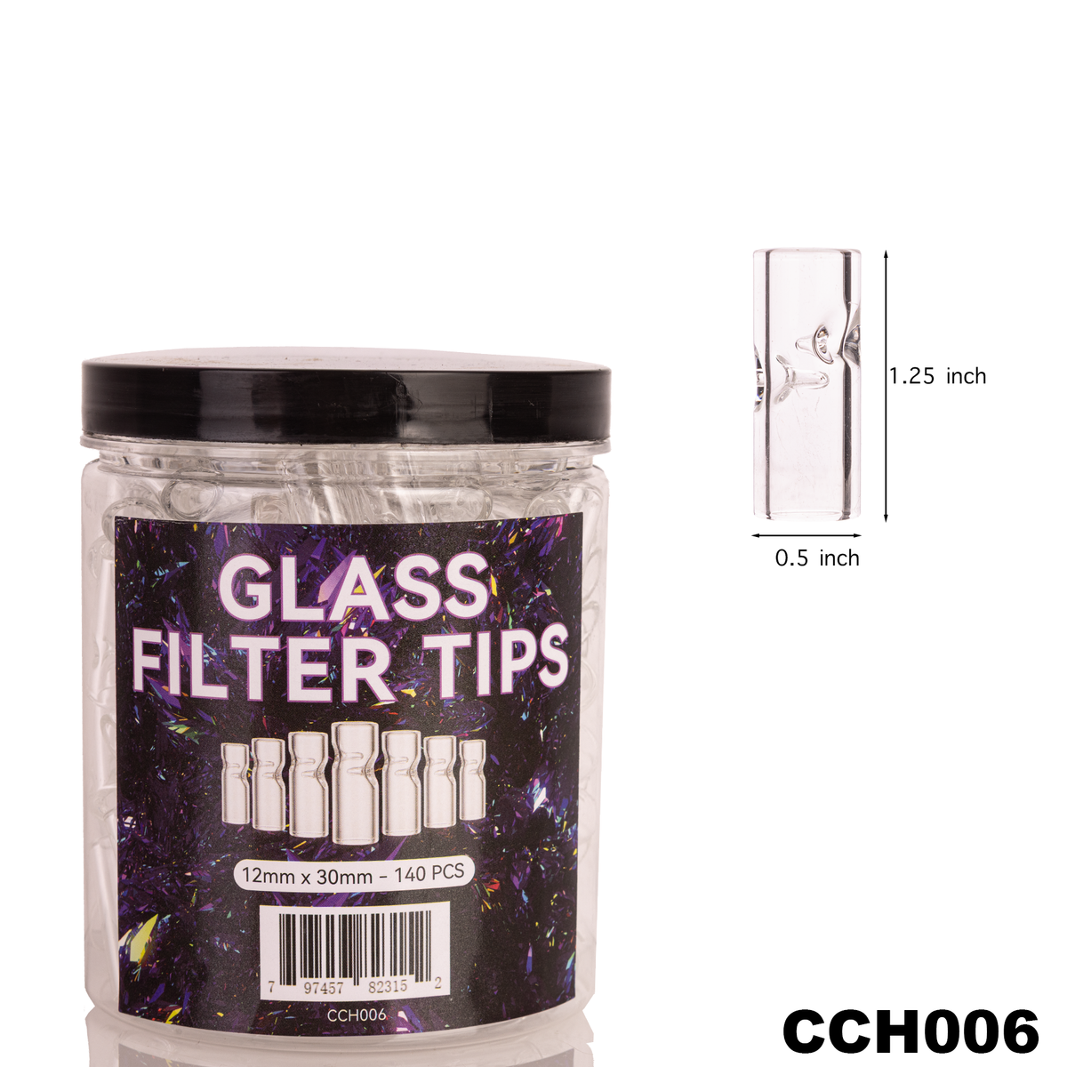 H006 Glass Tip - 140CT