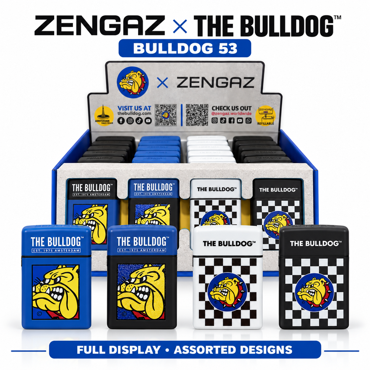 Zengaz Torch Lighters Display of 28