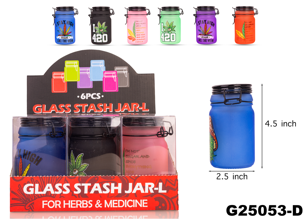 G25053 Glass Jar Display( 6oz) -6pcs