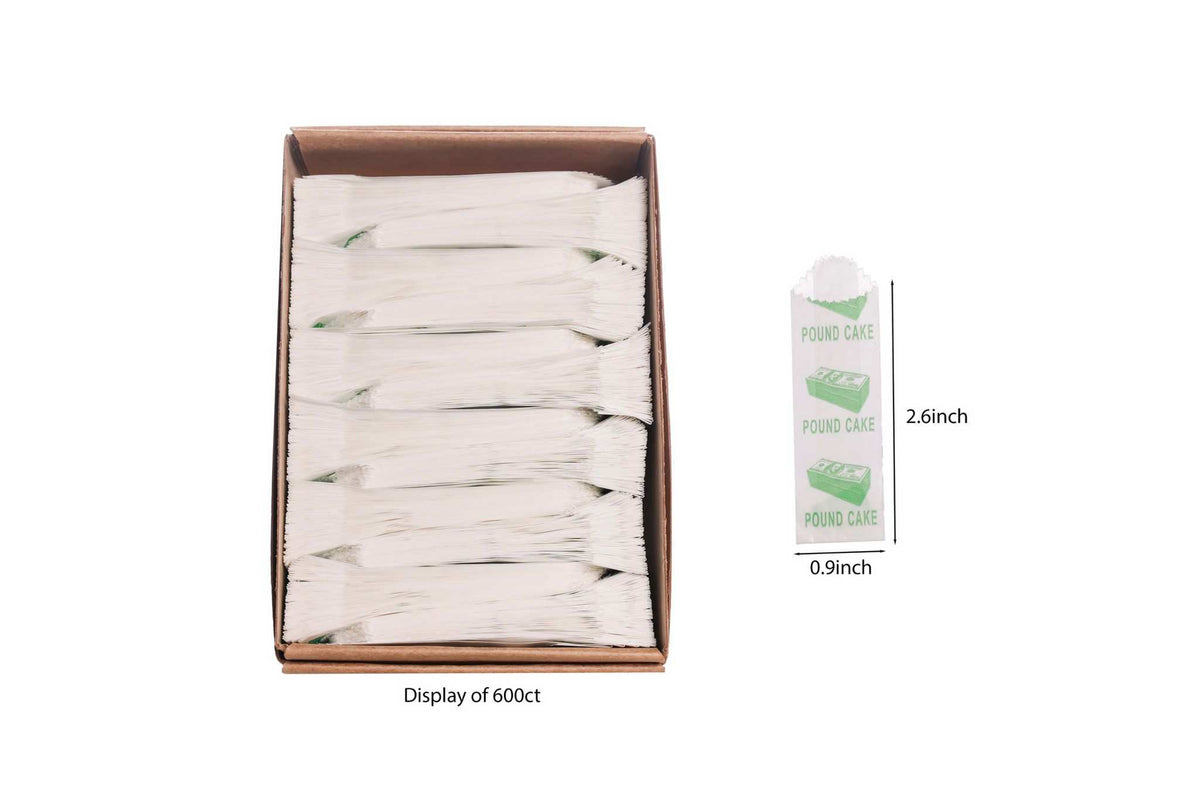 WAX GLASSINE BAGS- POUND CAKE