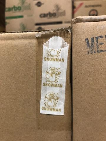 WAX GLASSINE BAGS- SNOWMAN