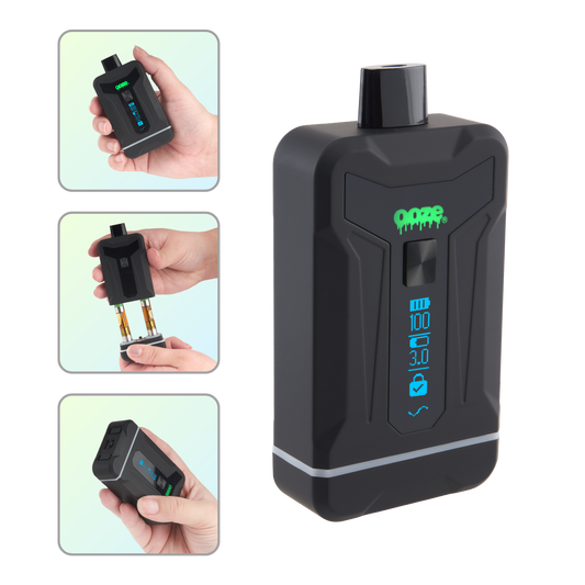 Duet – 650 mAh Dual Cart Conceal Battery - Black