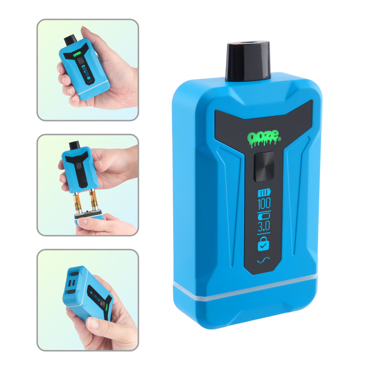 Duet – 650 mAh Dual Cart Conceal Battery - Blue
