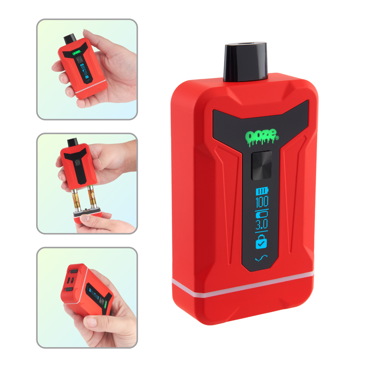 Duet – 650 mAh Dual Cart Conceal Battery - Red