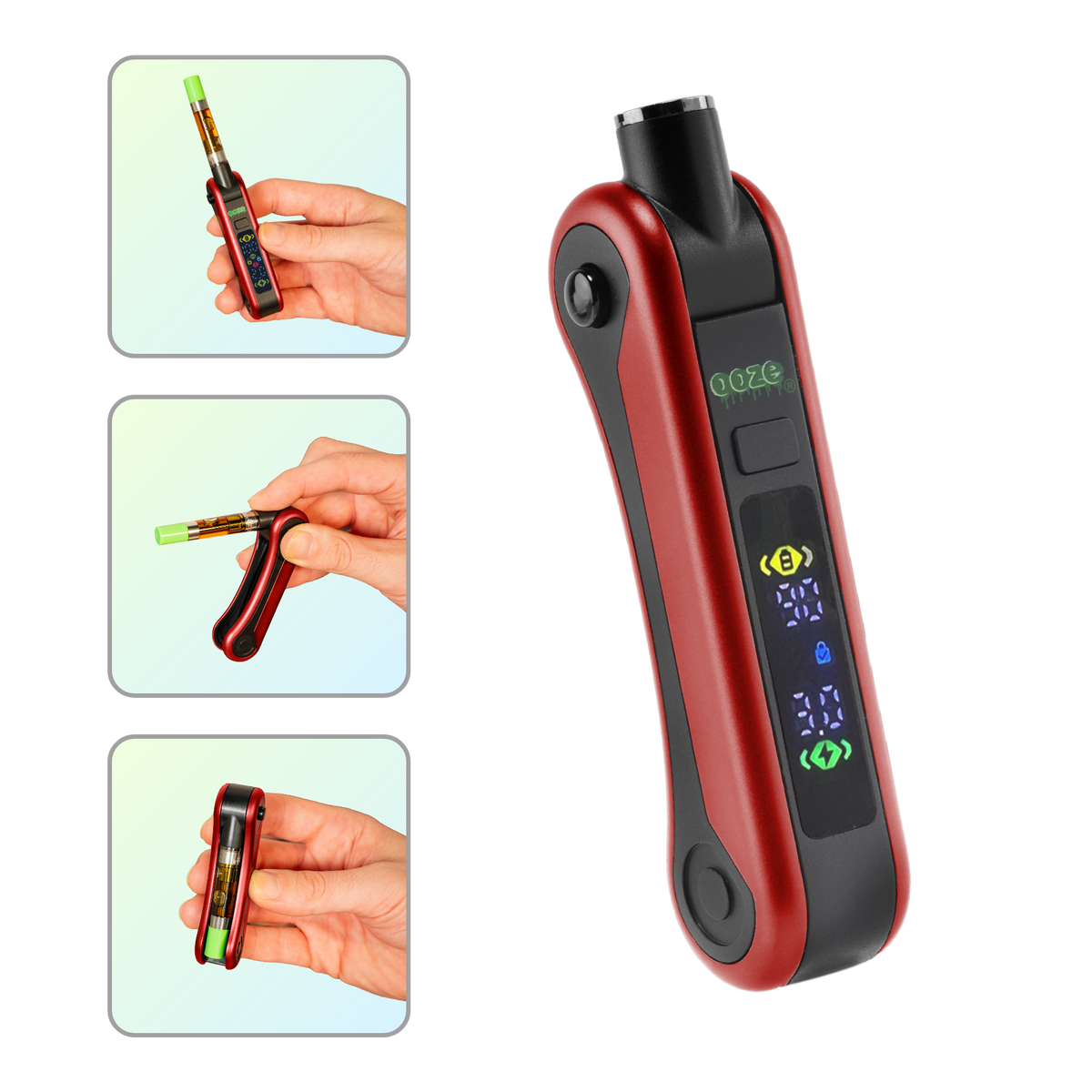 Hinge Flick 510 Thread Battery – 210 mAh – Ruby Red