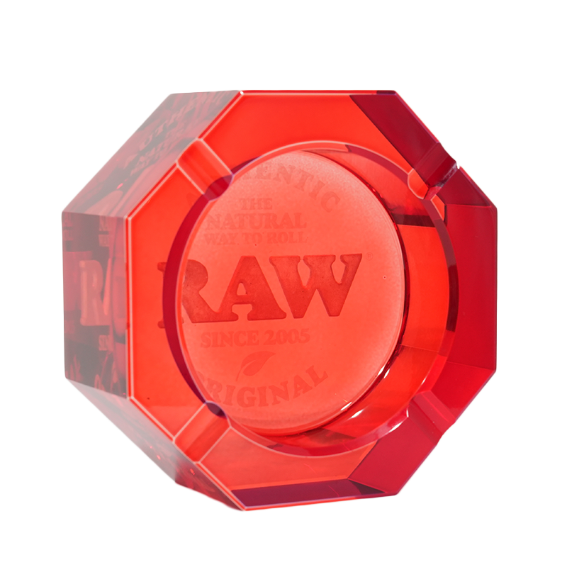 RAW Red Glass Ashtray