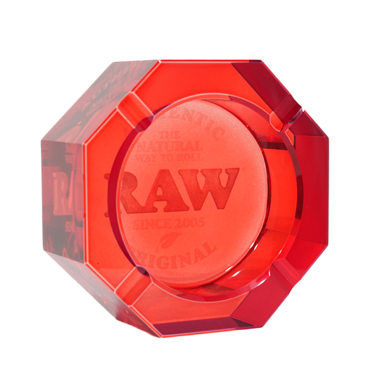 RAW Red Glass Ashtray