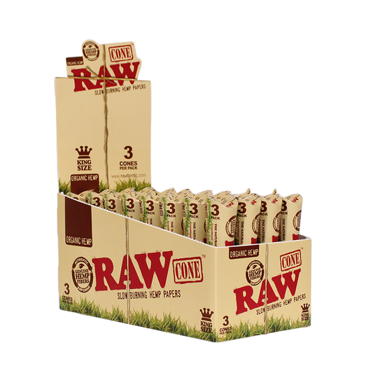 RAW Organic Hemp Kingsize Cones