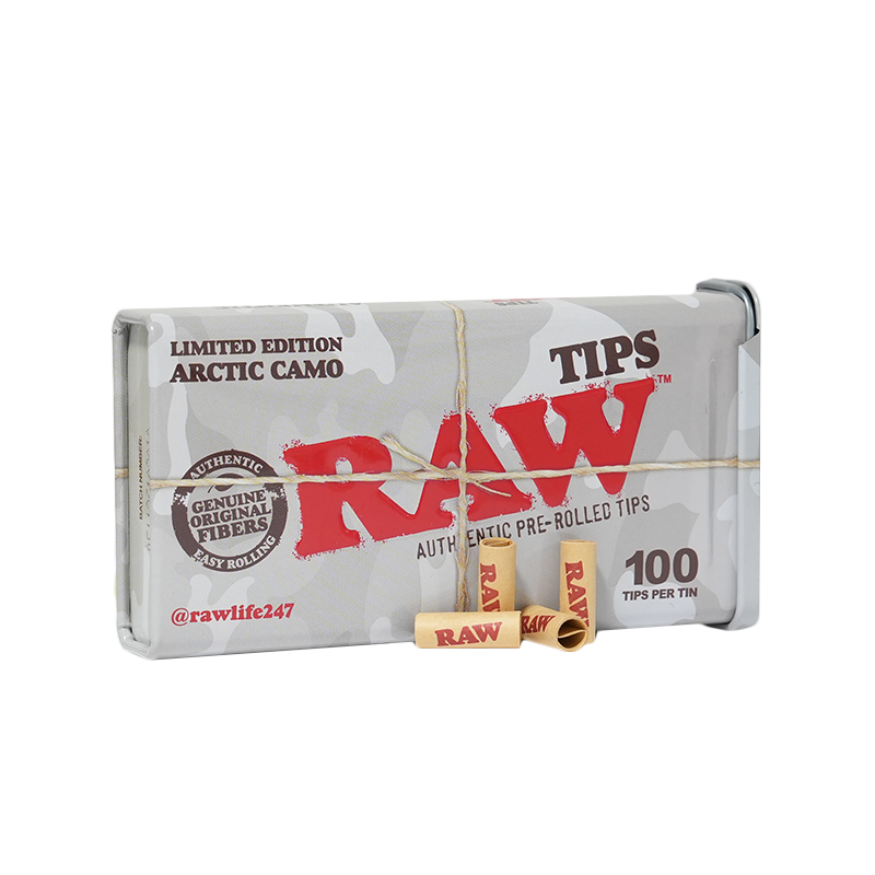 RAW Arctic Camo Tin with Tips