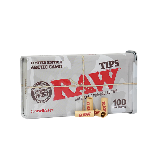 RAW Arctic Camo Tin with Tips
