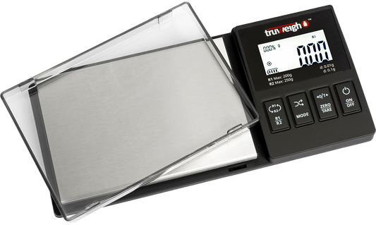 Truweigh REGENT Dual Resolution Mini Scale - 250g/200g x 0.1g/0.01g - Black