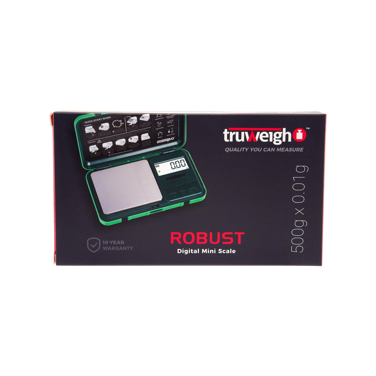 Truweigh Robust Digital Mini Scale – 500g x 0.01g - Green