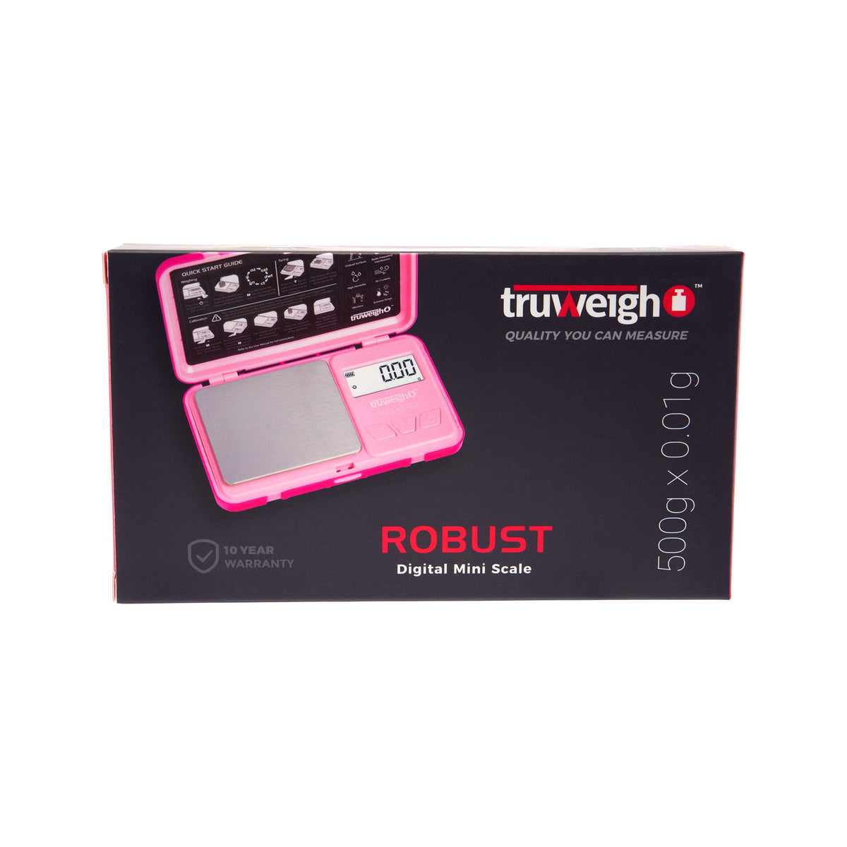 Truweigh Robust Digital Mini Scale – 500g x 0.01g - Pink