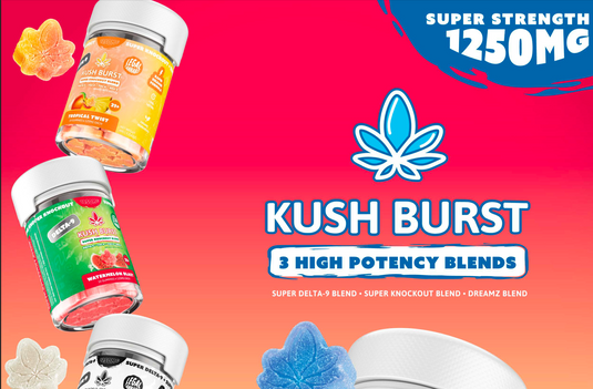 KUSH BURST SUPER KNOCKOUT BLEND GUMMIES 10ct box