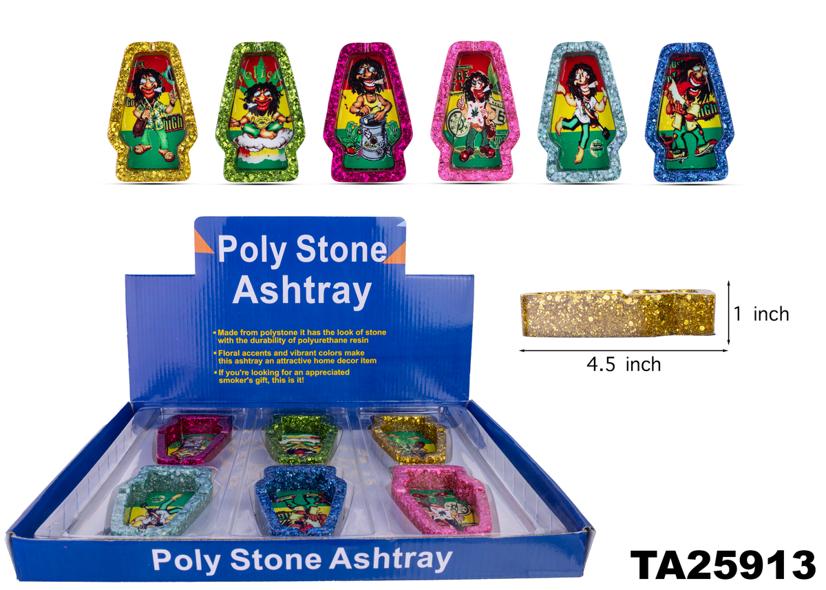 TA25913 Resin Ashtray - 6ct