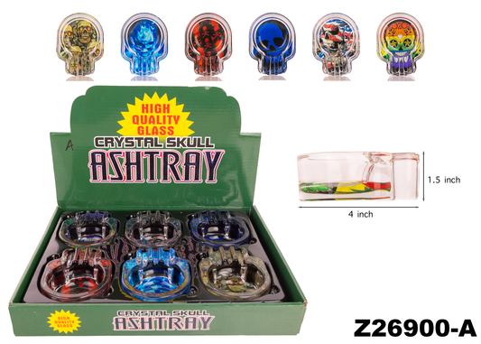 SKULL GLASS ASHTRAY A26900