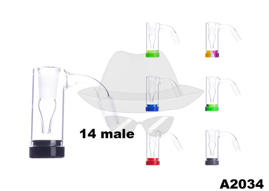 A2034 14" Male Oil Catchers Set W/ Silicone Jar