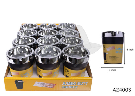 A24003 Butt Bucket Ashtray-12ct