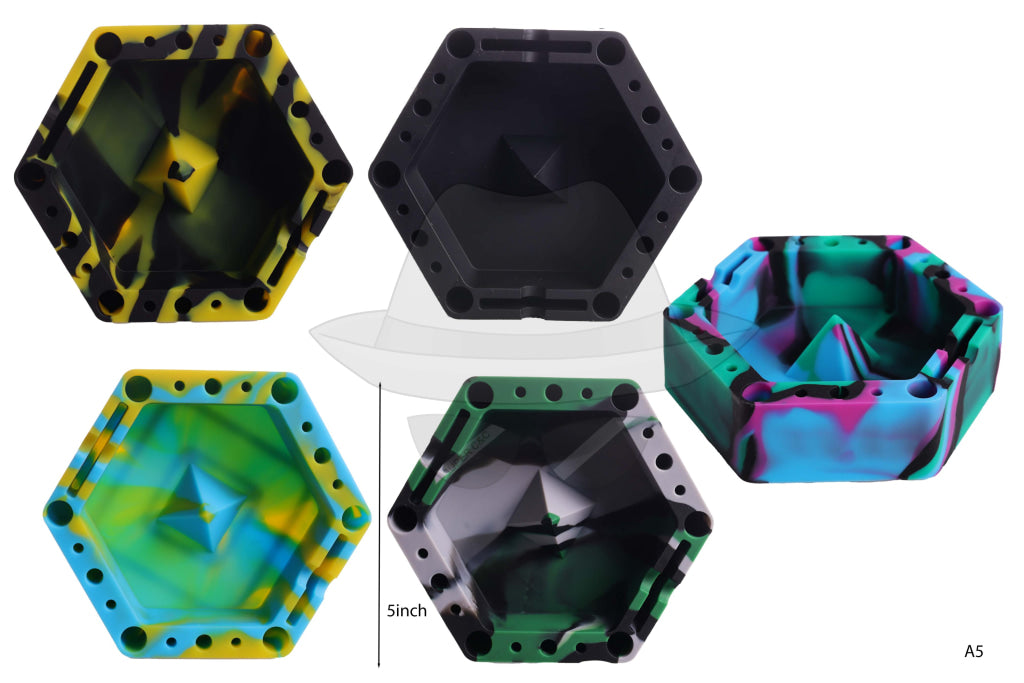 A5 Hexagon Silicone Ashtray