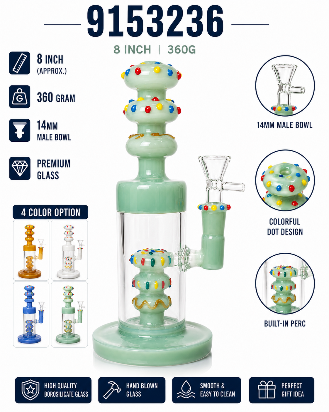 9153236 Glass Water Pipe
