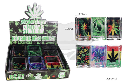 ACE-701 Glass Ashtray-6ct