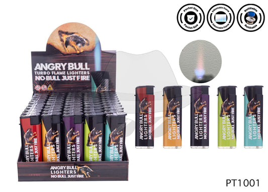 ANGRY BULL WIND PROOF PT1001 Torch Lighter 50CT
