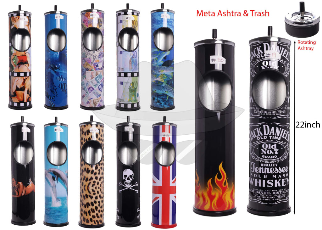 ATA21017 Jumbo Metal Ashtray And Trash