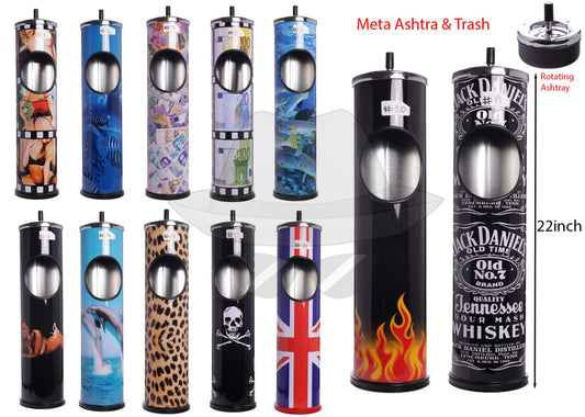 ATA21017 Jumbo Metal Ashtray And Trash