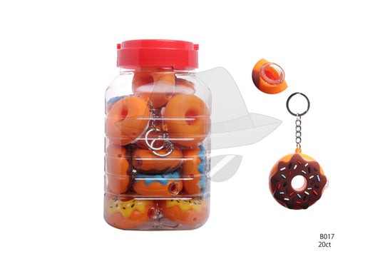 B017 Donut Silicone Hand Pipe/Jar of 20ct