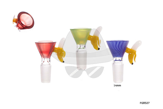 B527 14" Male Banana Glass Bowl