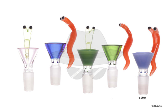 B686 14" Male Snail Glass Bowl