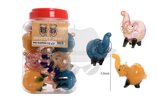Big Elephant hand Pipe Jar of 12pcs