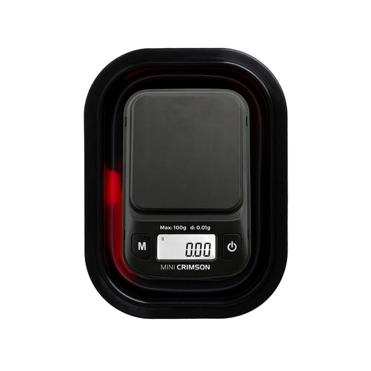 Truweigh Mini Crimson Scale Collapsible Bowl - 100g x 0.01g - Black / Red