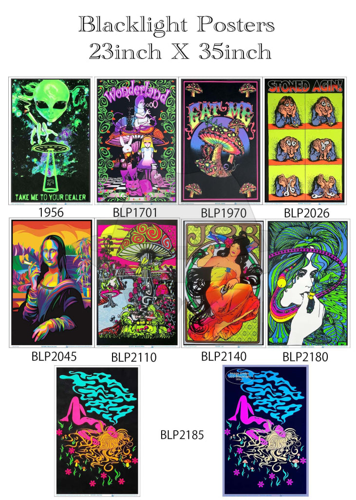 Blacklight Posters 23"x35"( Order Online and pickup at warehouse)