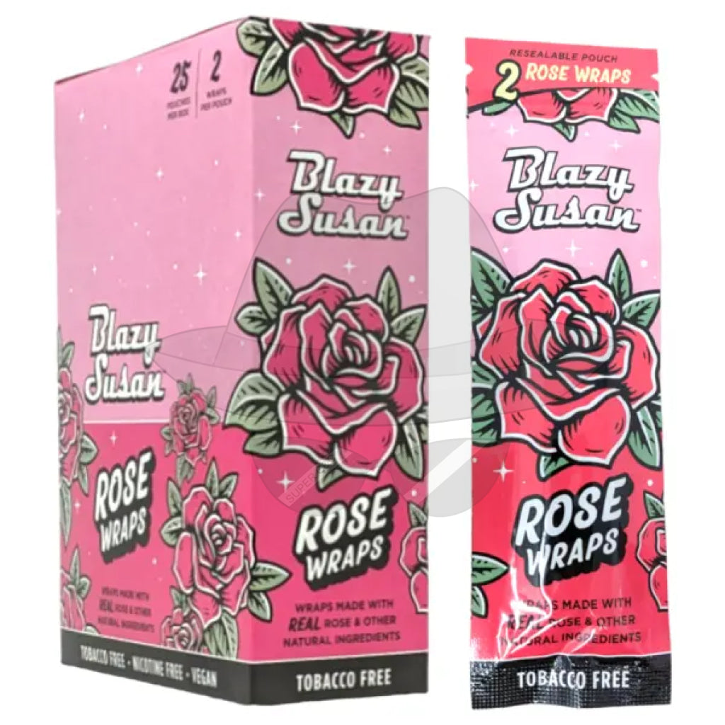 Blazy Susan Rose Wraps Made with Real Rose | Full Box 25cts