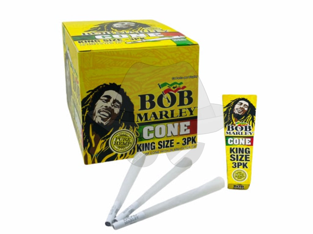 BOB MARLEY KING SIZE 110MM CONE WITH TIPS 3CT BOX OF 33