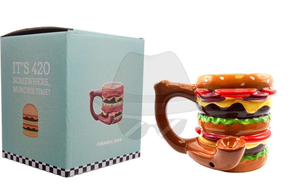 Ceramic Cheeseburger Mug Pipe