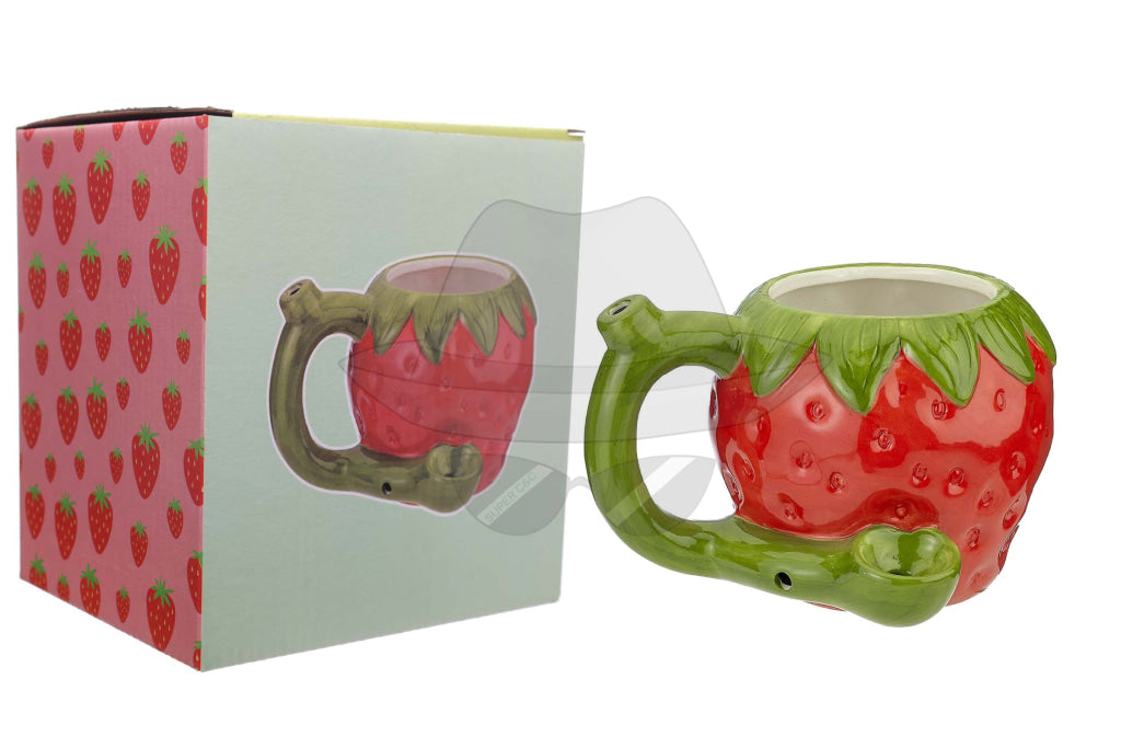 Ceramic Strawberry Mug Pipe