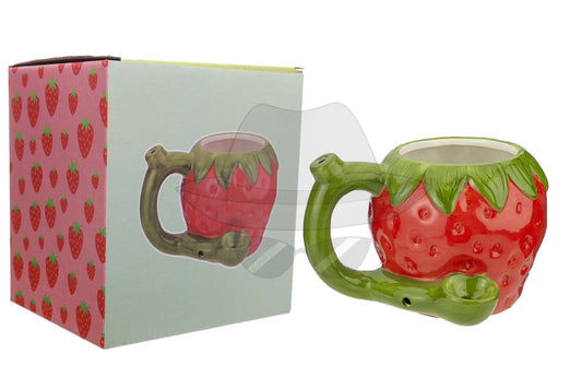 Ceramic Strawberry Mug Pipe