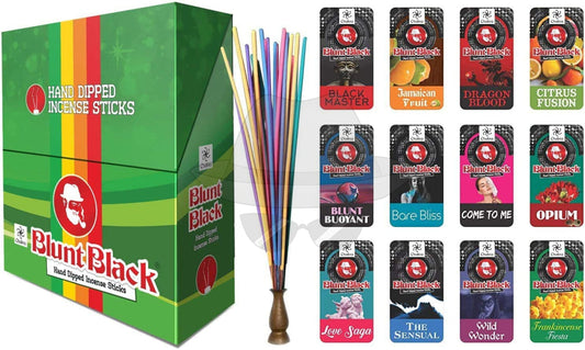 Chakra Blunt Black Hand Dipped Incense Sticks